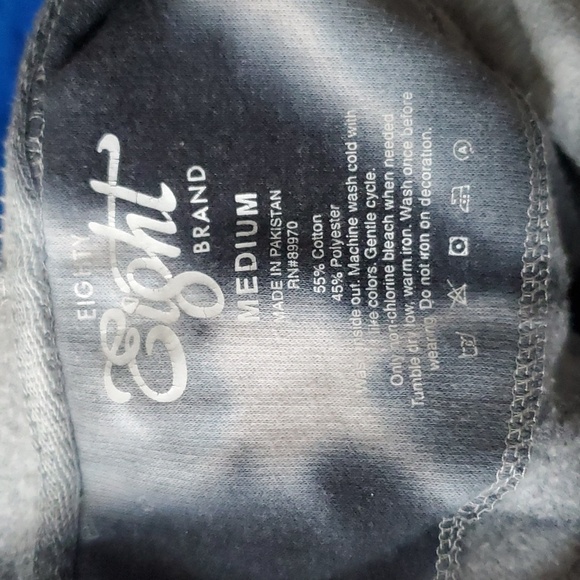 Eighty Eight brand medium tie dyed with roses hoodie men's unisex - Picture 4 of 10